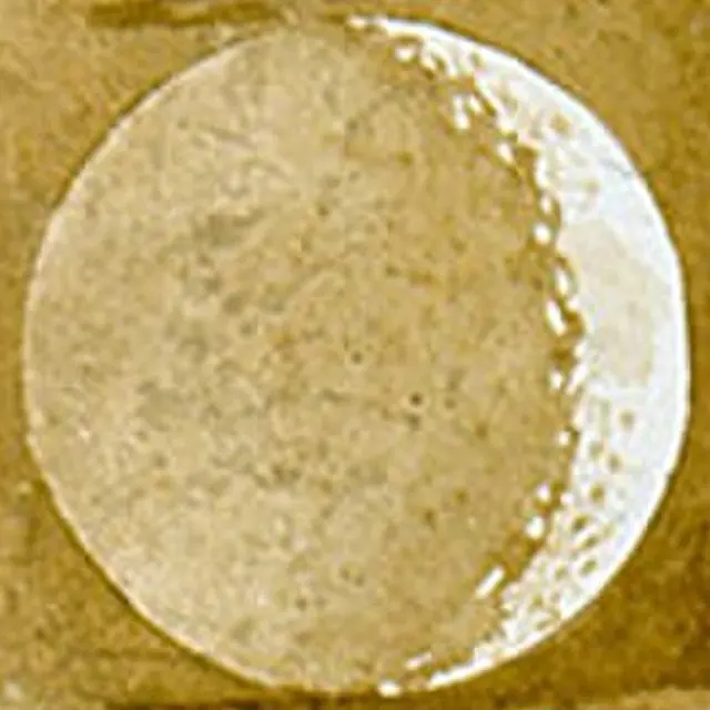 Galileo's drawing of a crescent with craters along the edge
